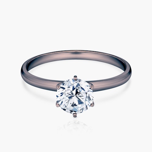 Pierścionek zaręczynowy SAVICKI: czarne złoto, diament